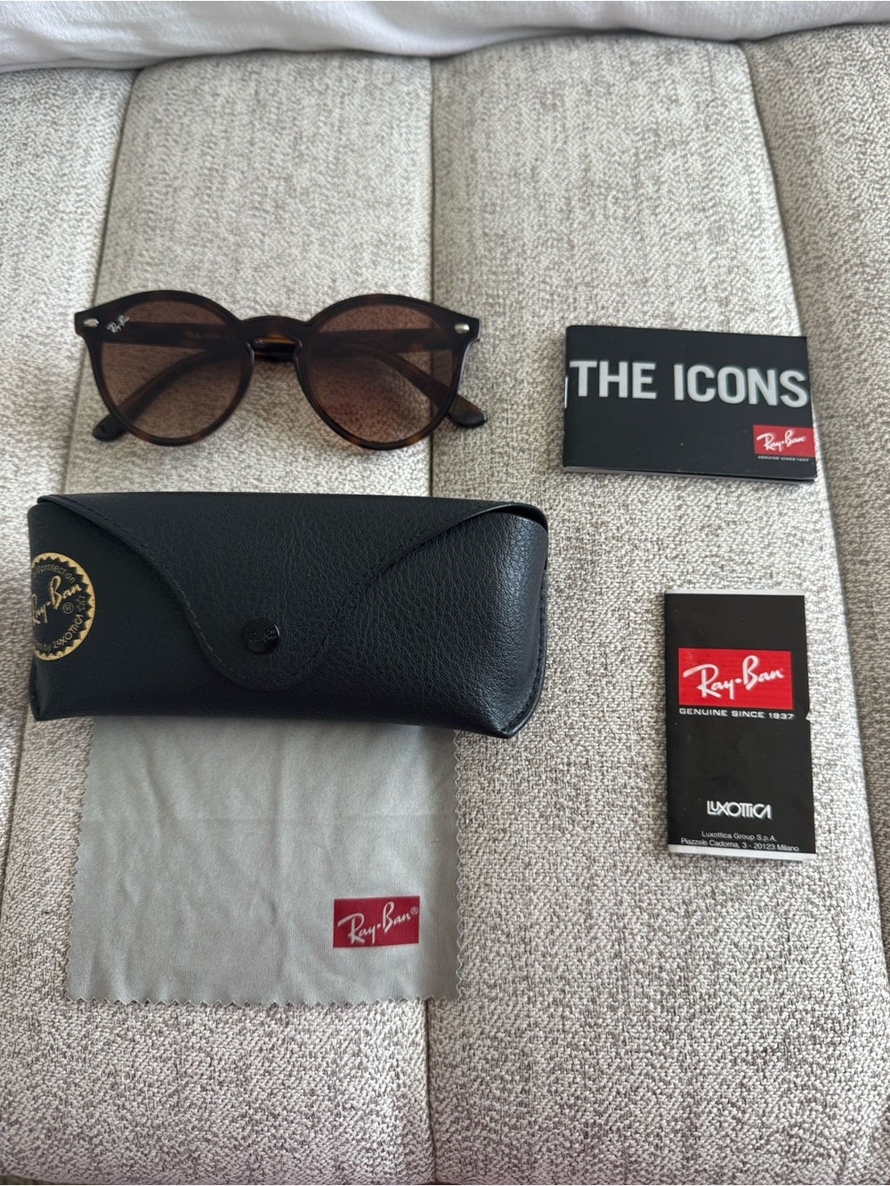 Ray-Ban Blaze Brown Tortoiseshell Round Sunglasses